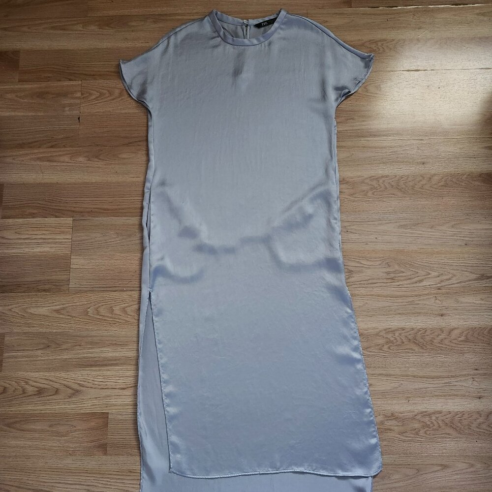 ZARA satin midi dress